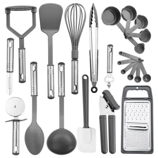 Latest Gadgets 2021 Innovative 23 Pieces Stainless steel Kitchen Tools and Home Nylon Gadgets Accessories Set
