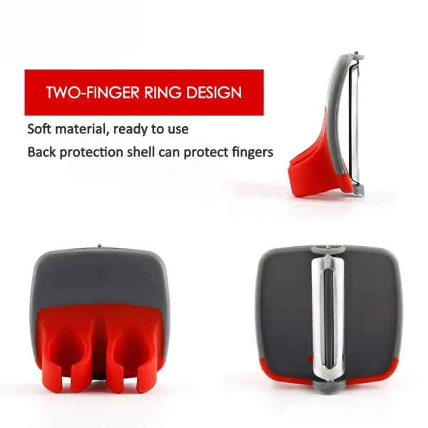 Vegetable Plastic Stainless Steel Kitchen Gadget Accessories Palm Finger Apple Fruit Peeler