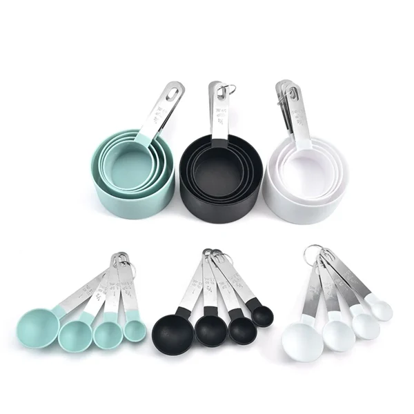 4Pcs/set Stainless Steel Measuring Cups And Spoons Set Kitchen Baking Cooking Gadget Tools