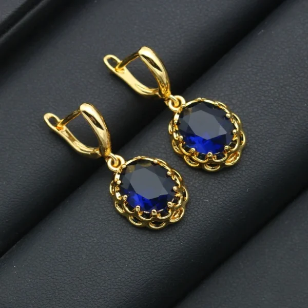classic gold jewellery set wholesale for women custom wedding earrings pendant ring custom jewelry sets