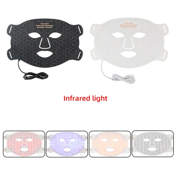 Skin Rejuvenation Light Therapy Facial Care Mask 7 Color LED Face Mask Light Therapy Skin Tightening