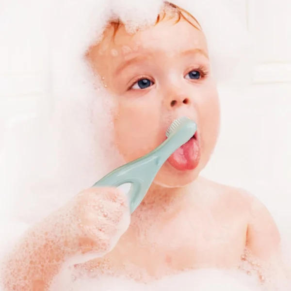 Wholesale high quality anti-poke injury training teether baby finger toothbrush silicone baby toothbrush