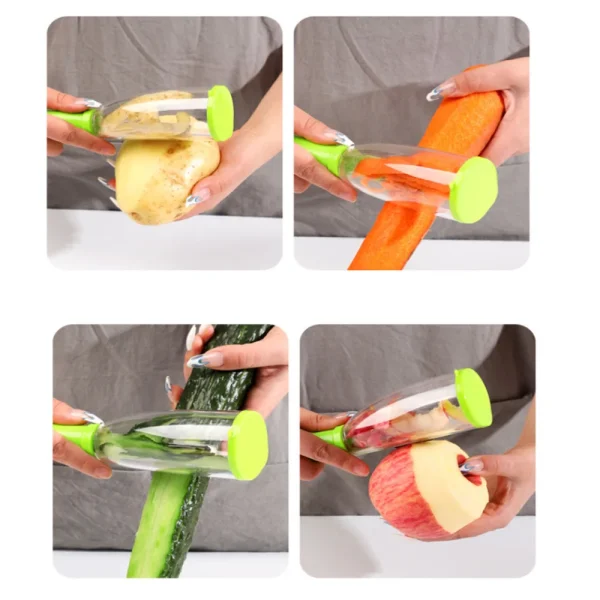 2021 Smart Kitchen Gadget For Home,Plastic Stainless Steel Apple Fruit Palm Peeler For Potato Vegetable