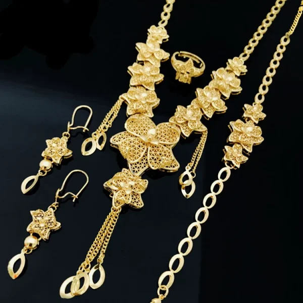 Gold Plated U Shaped Horseshoe Buckle Jewelry Sets  in Stock Fashion Simple sets for Women jewelry Earrings