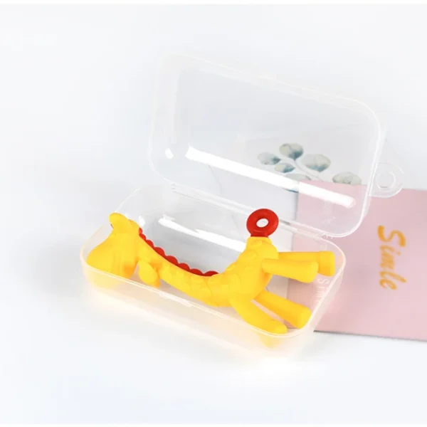 BPA Free Baby Teething Toys Soft Animal Giraffe Soothing Pacifier Infants Silicone Baby Teether for Toddlers