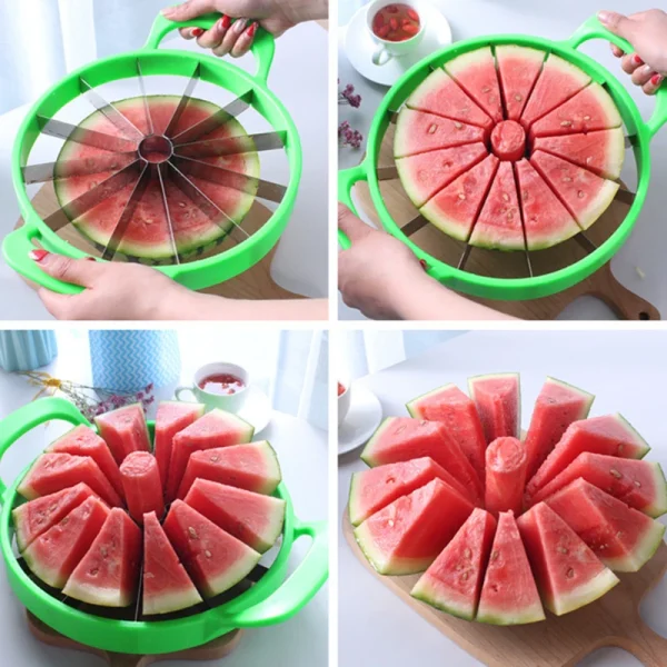 Kitchen Gadgets Multipurpose Stainless Steel Melon Fruit Cutting Tools Cantaloupe Fruit Divider Knife Watermelon Slicer Cutter